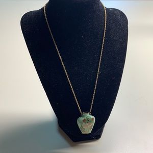 Vintage Cloisonné Vase Pendant Necklace